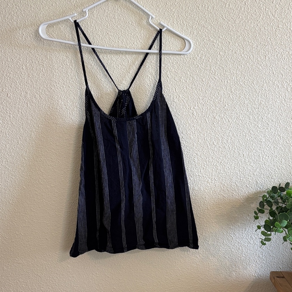Striped Navy and White Women's Top